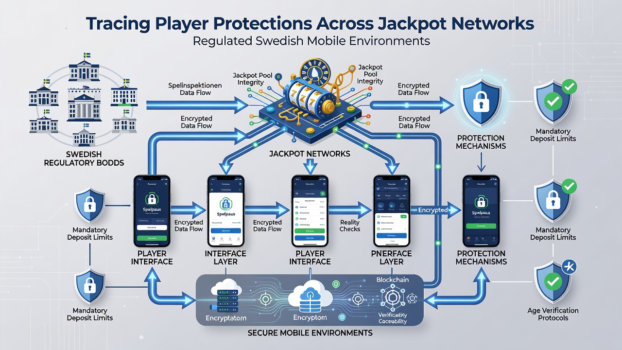 Detailed view of mobile security dashboards tracking jackpot contributions and player verification steps